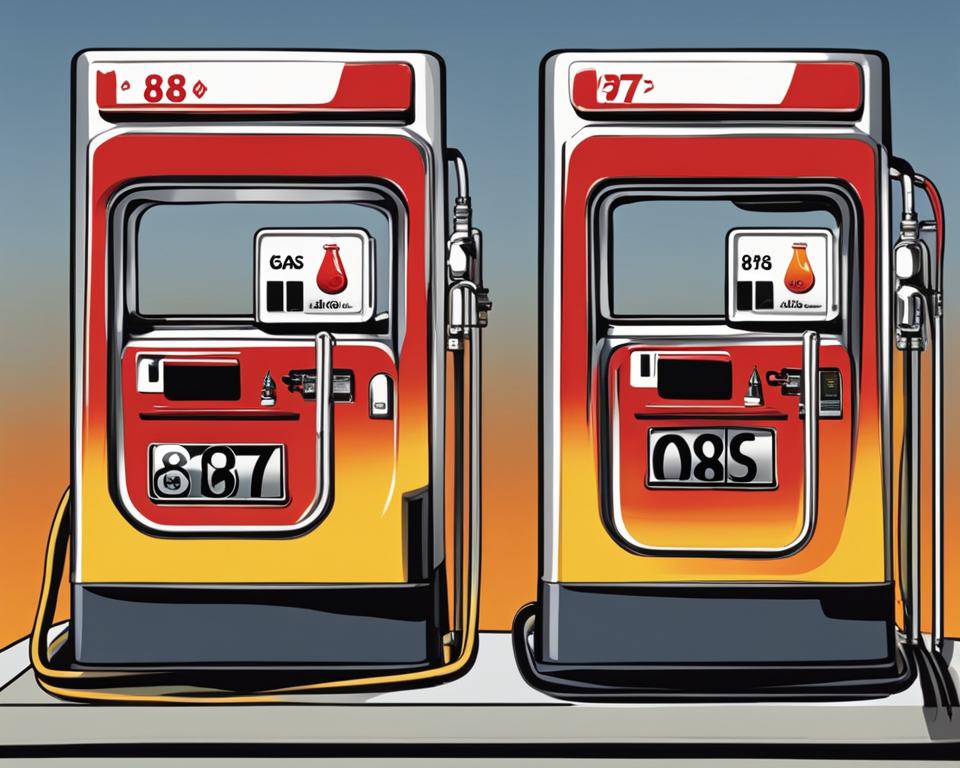 difference between 87 and 88 gas