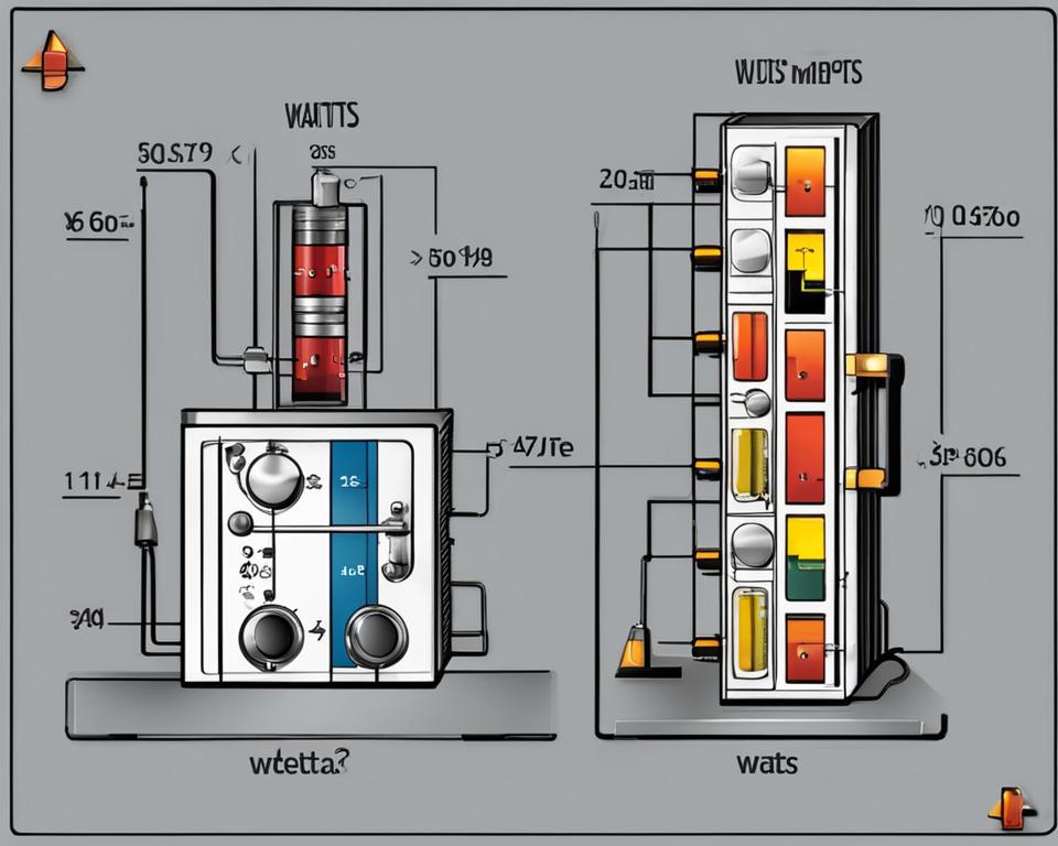 difference between amps and watts