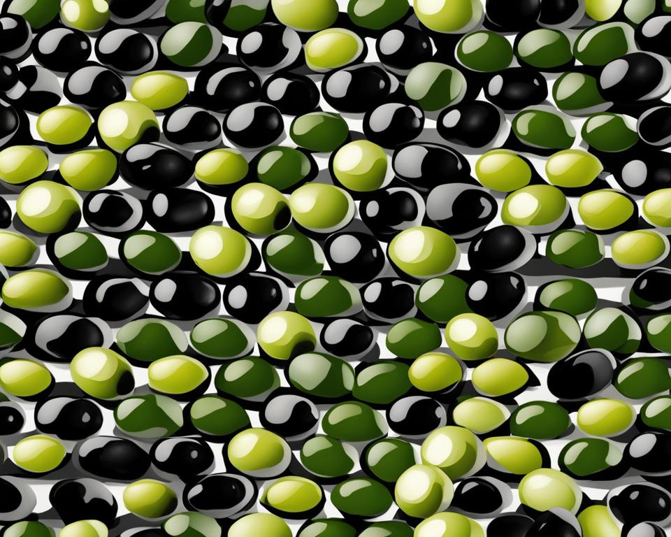 difference between black and green olives