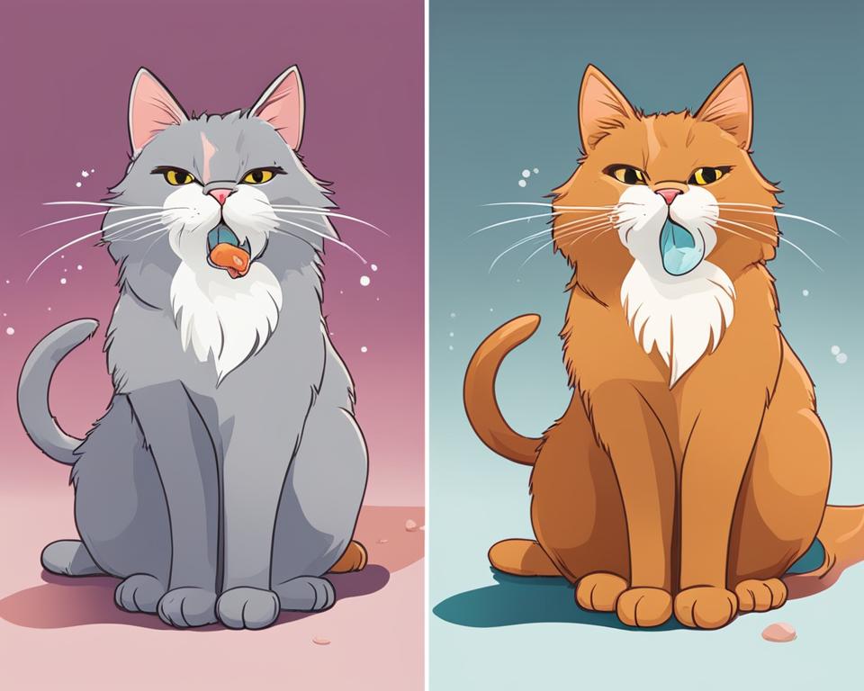 difference between cat cough and hairball