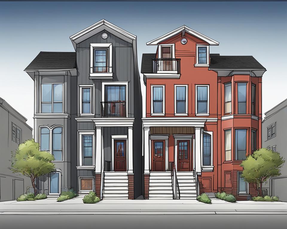difference between duplex and townhouse
