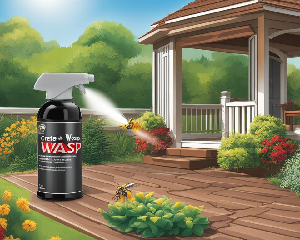 how does wasp spray work