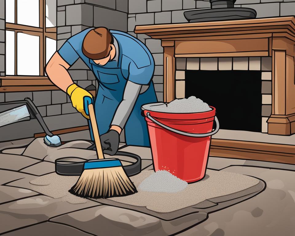 how to clean stone fireplace