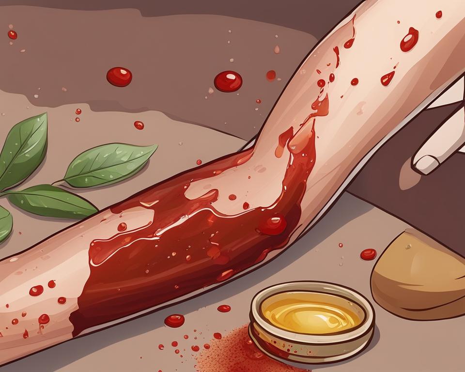 how to dry up a weeping wound