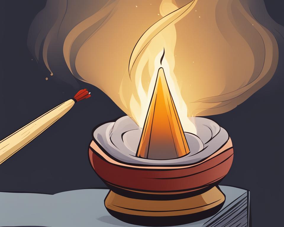 how to light cone incense