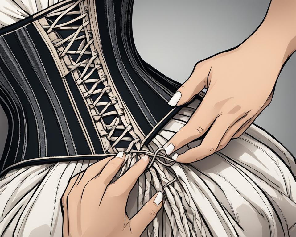 how to tie corset
