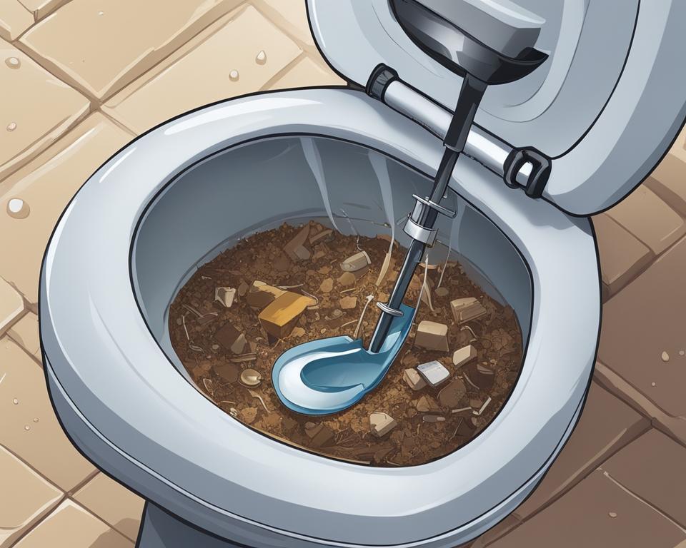 how to unclog a toilet without a plunger with solid waste
