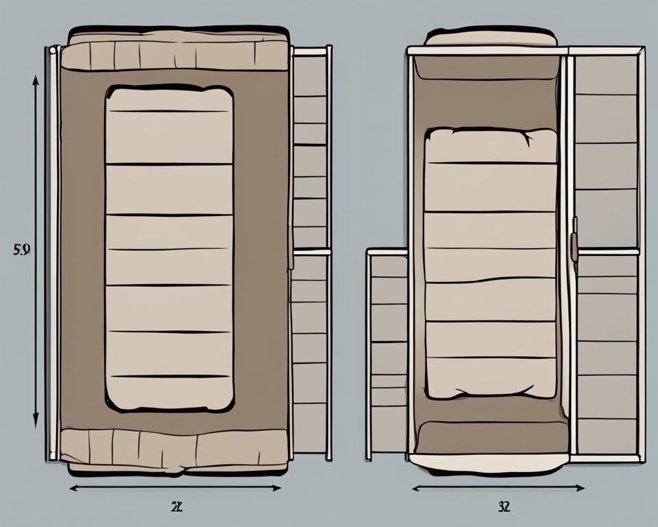 size difference between full and queen