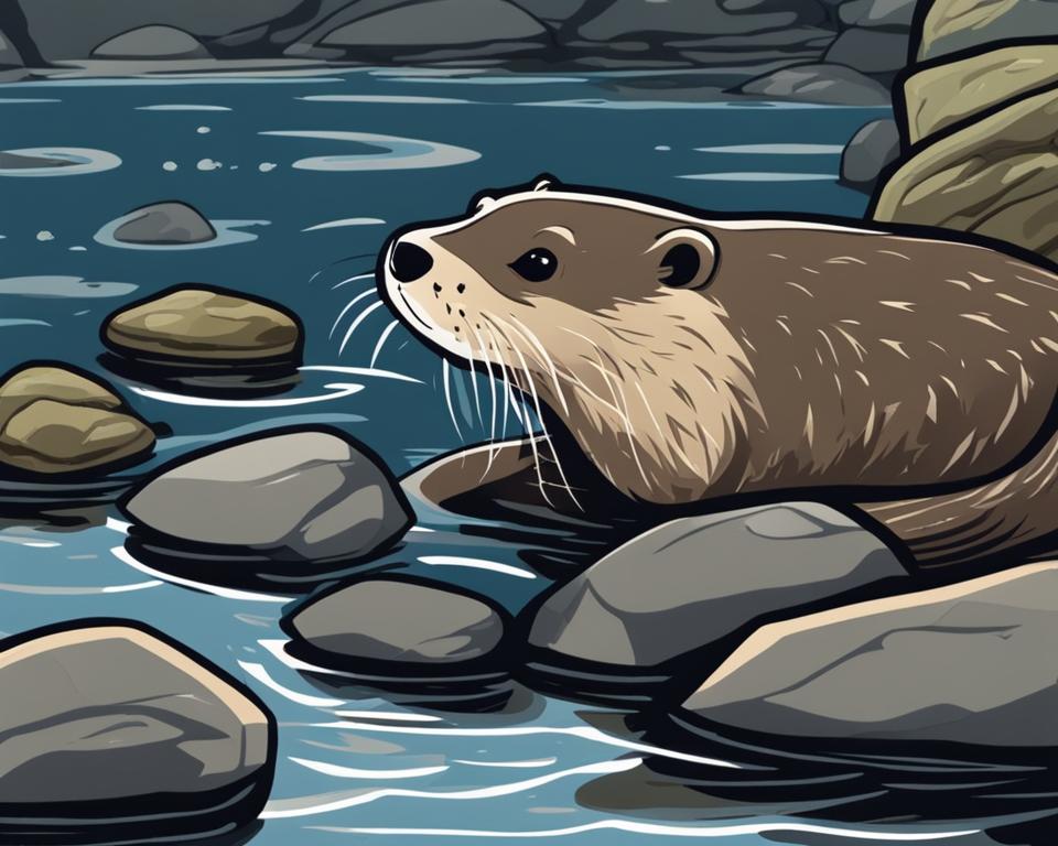why do female otters have nose scars