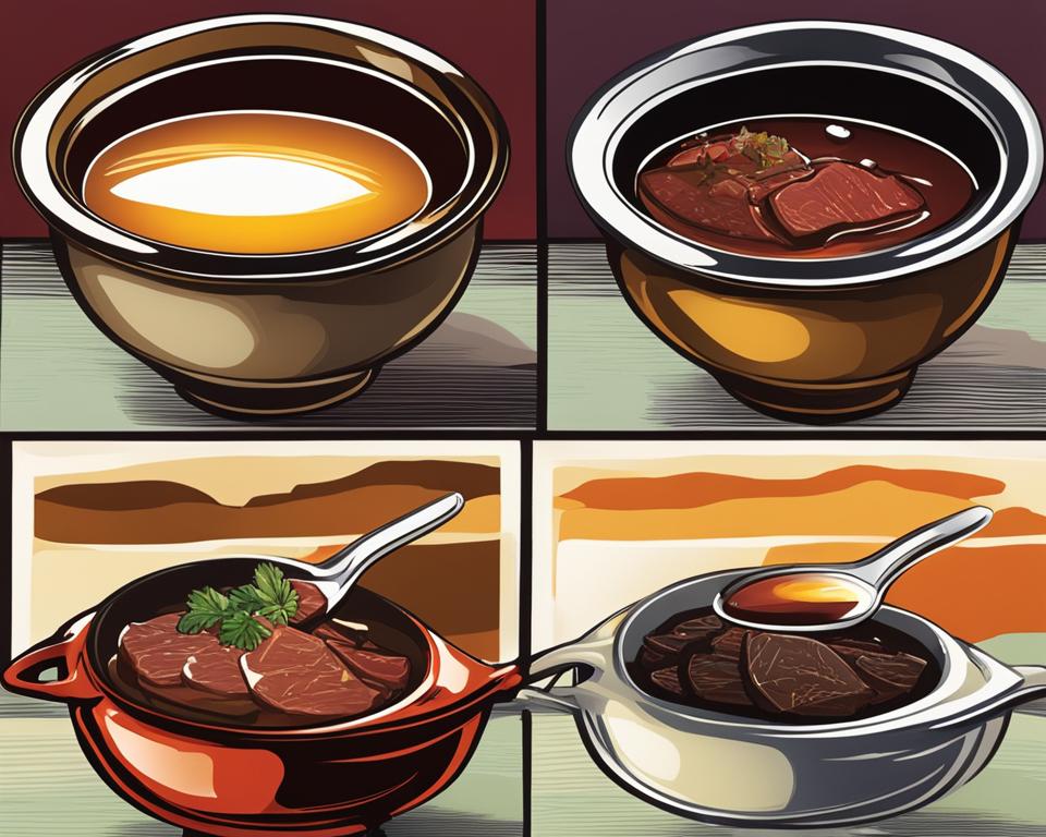 difference between beef broth and beef consomme