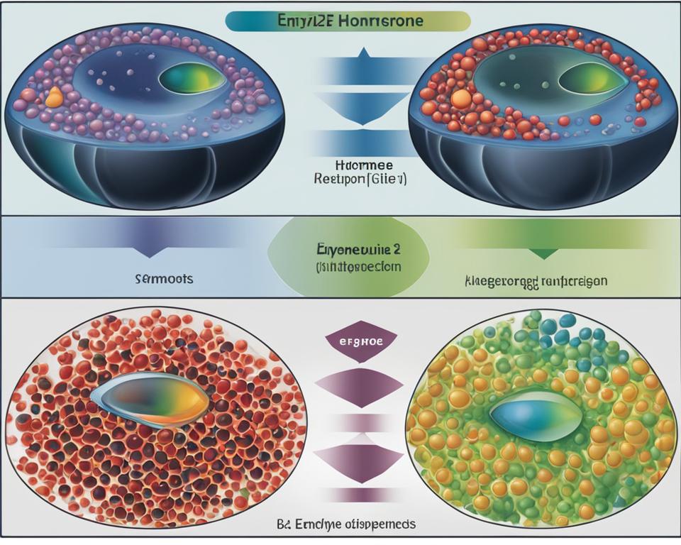 difference between enzyme and hormone
