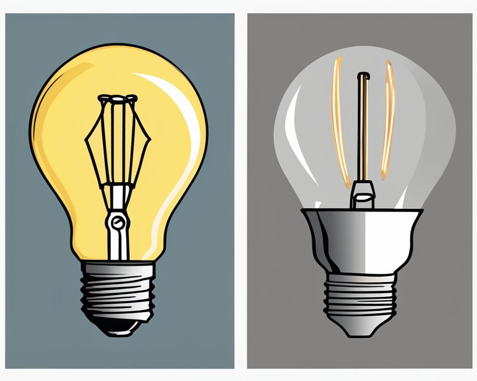 difference between incandescent and led