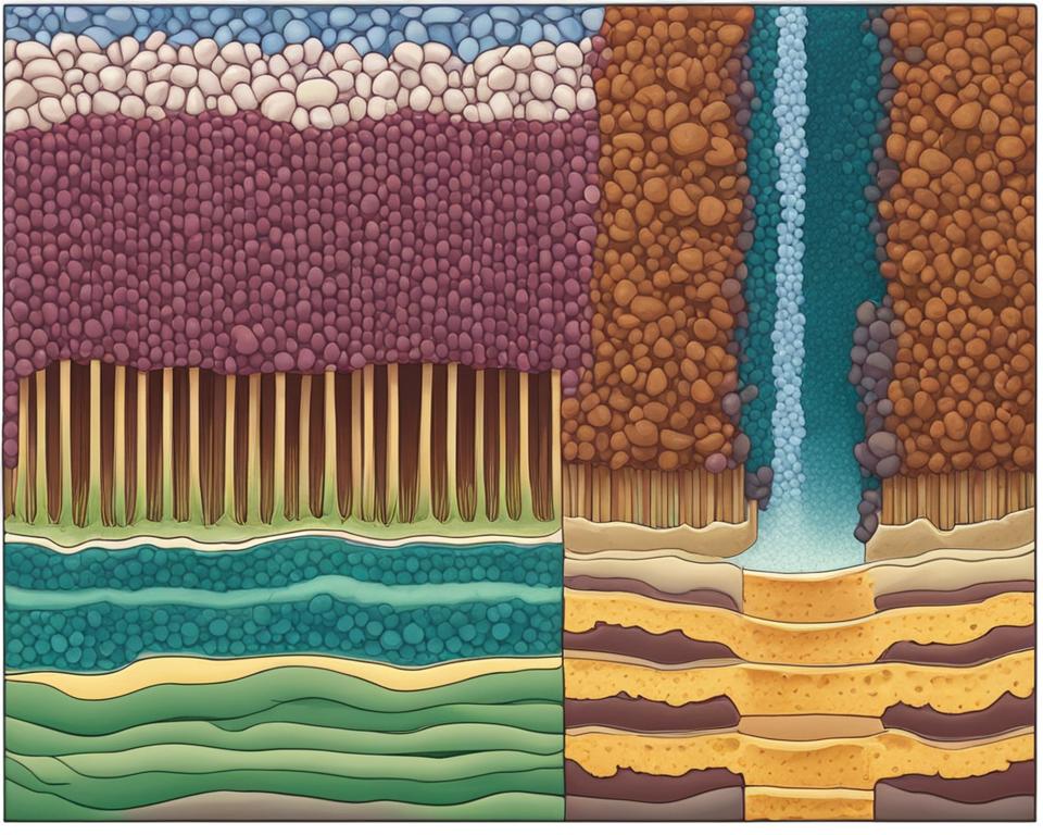 keratinized vs non keratinized stratified squamous epithelium