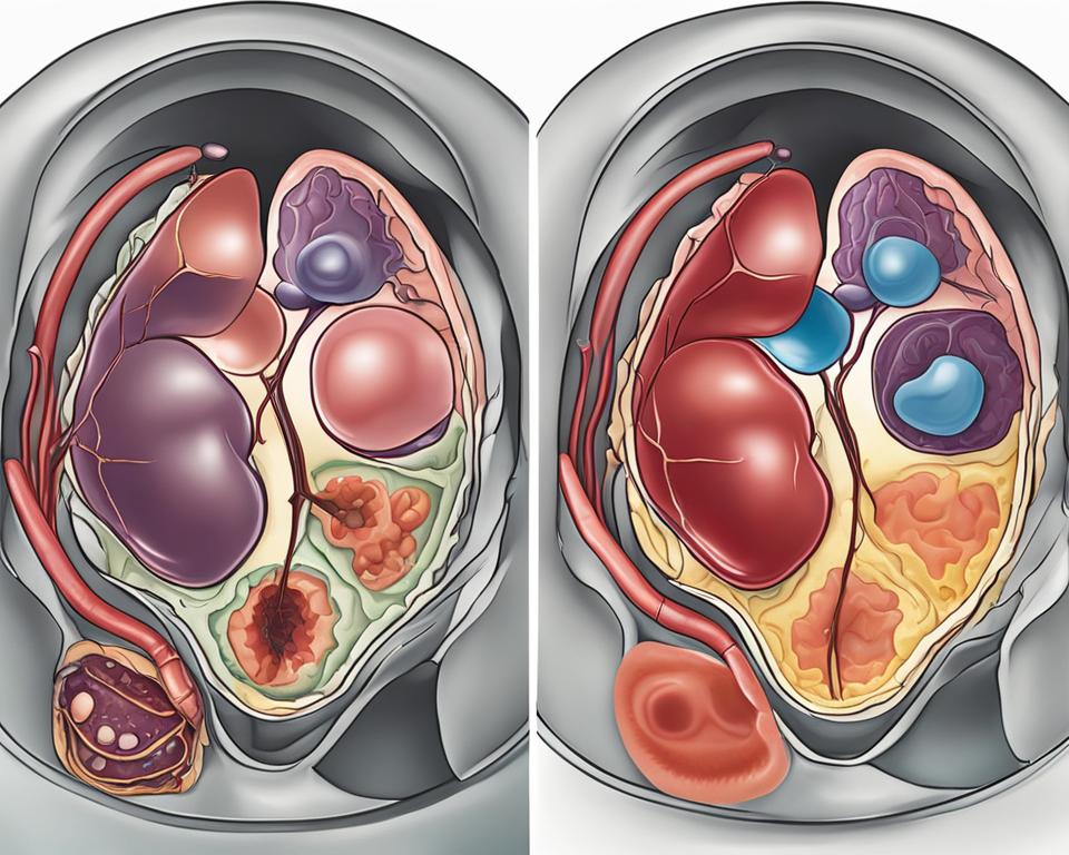 ovarian cyst vs appendicitis
