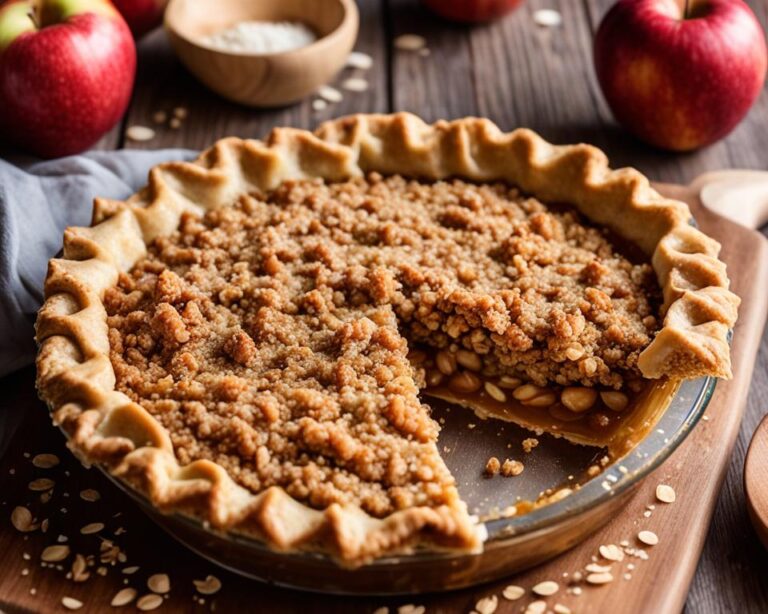 Apple Crumble Pie With Oats Recipe 768x614 