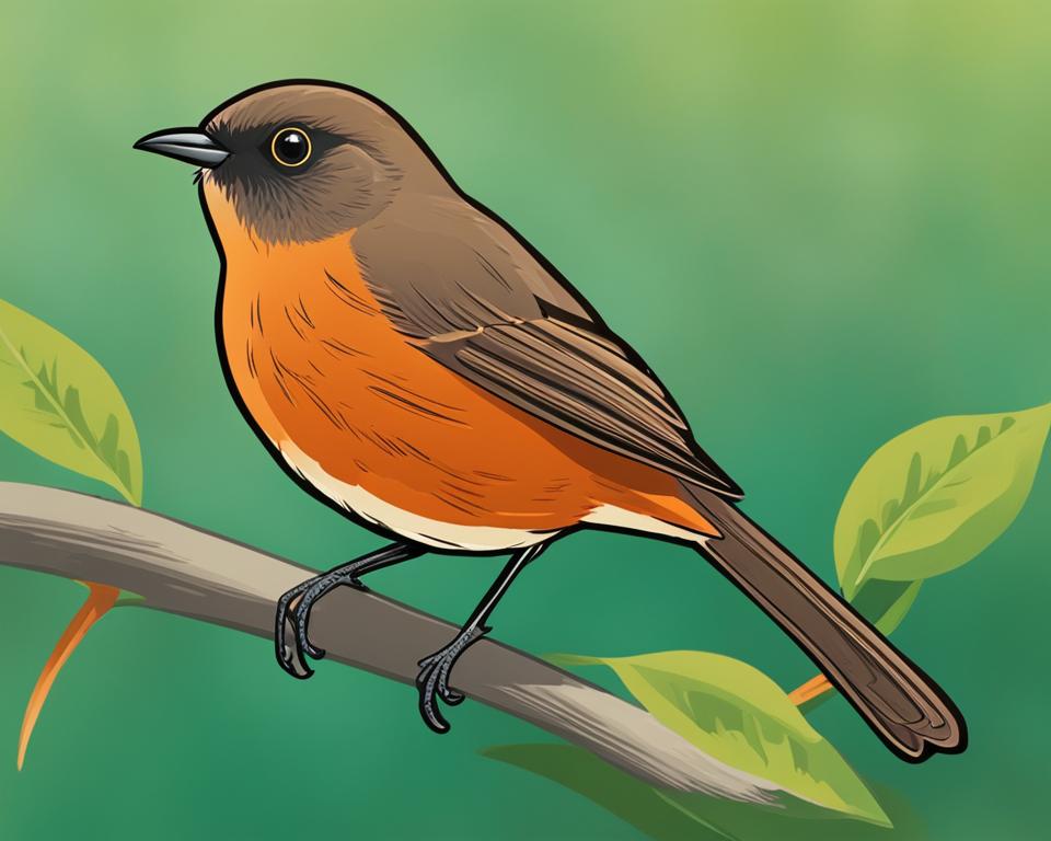 Brown Bird with Orange Chest