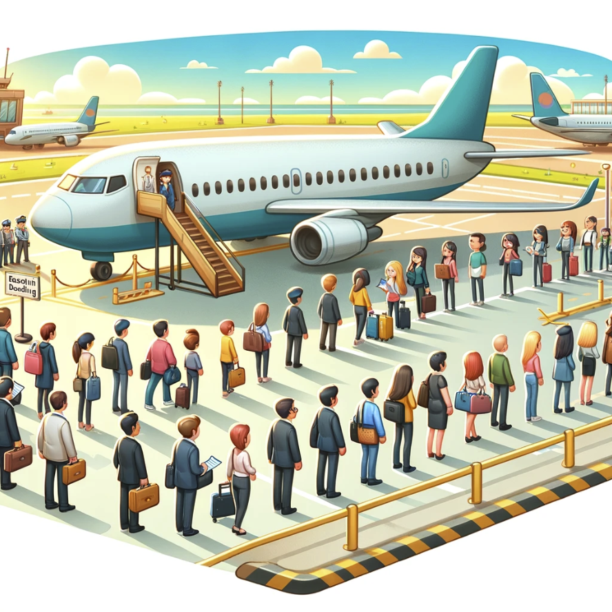 image depicting airplane boarding at the airport