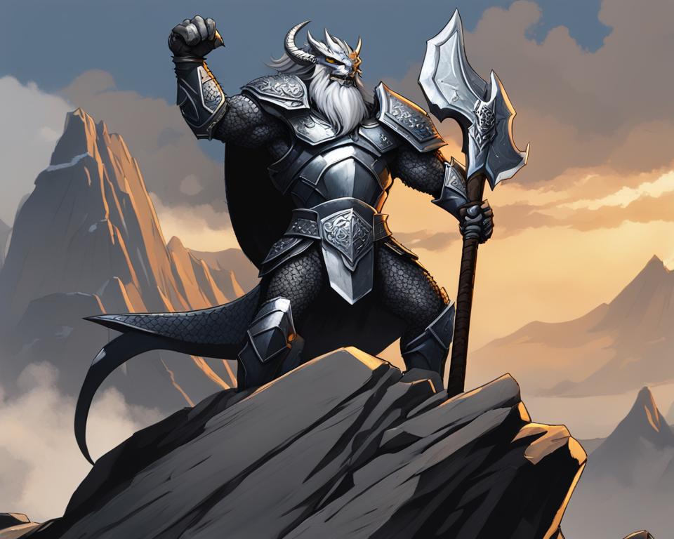 Silver Dragonborn Barbarian Guide (DND 5E)