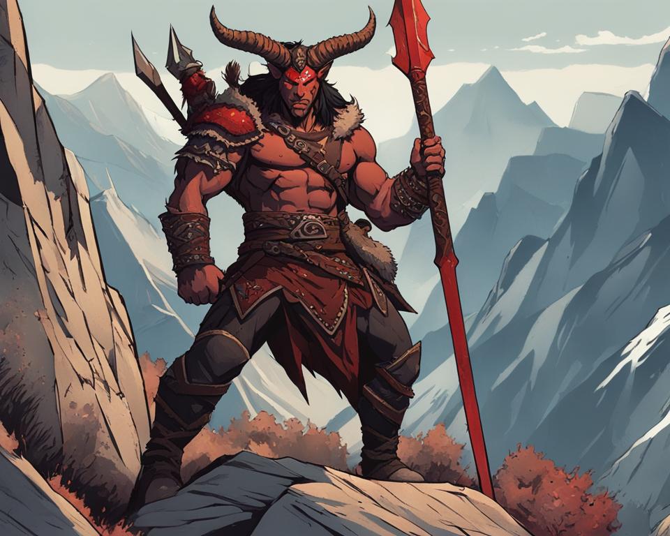 Tiefling Barbarian Male Guide (DND 5E)