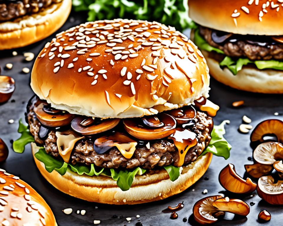Burger With Mushrooms And Onions