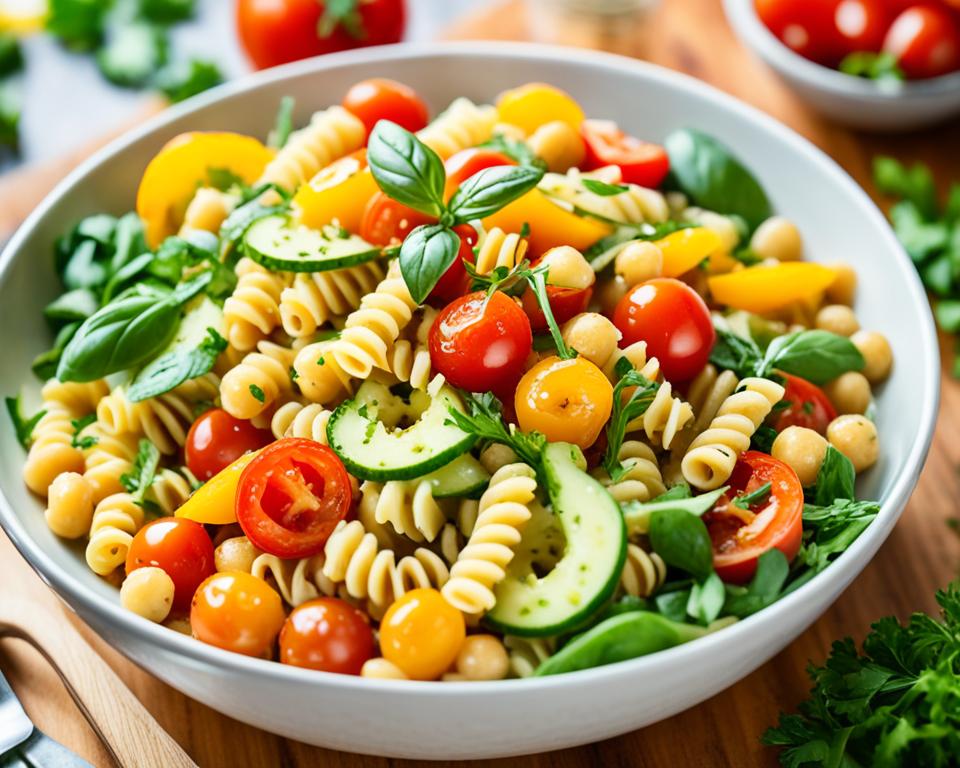 Chickpea Pasta Salad (Recipe)