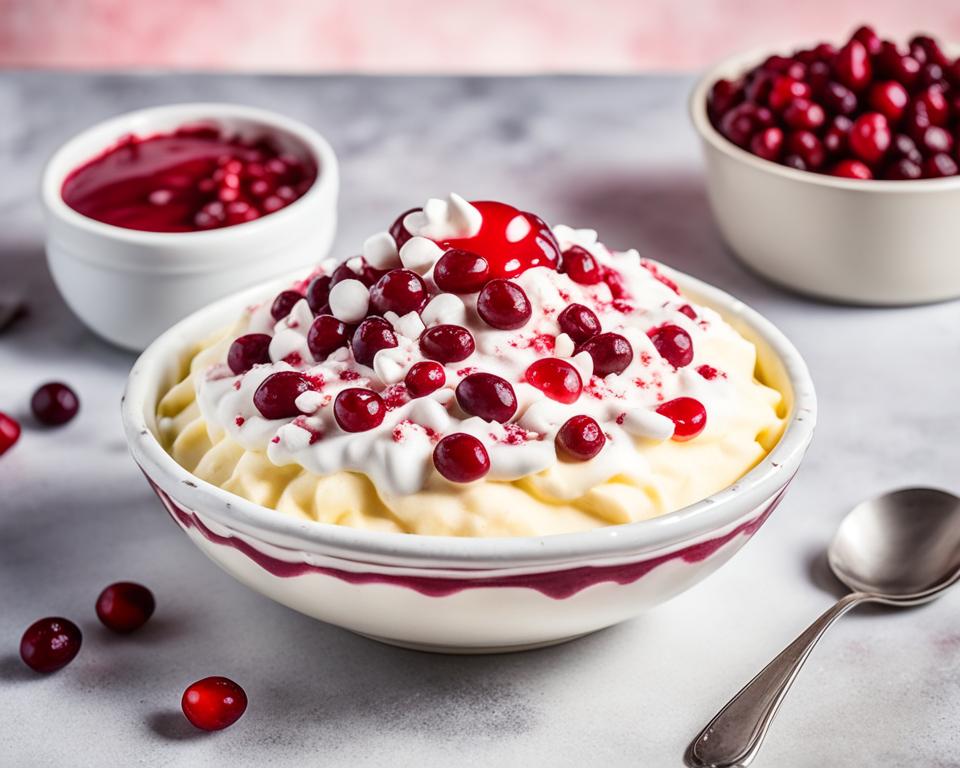 Cranberry Fluff with Vanilla Pudding (Recipe)