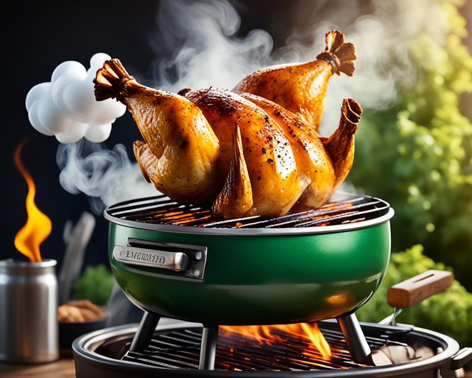 Green Egg Beer Can Chicken