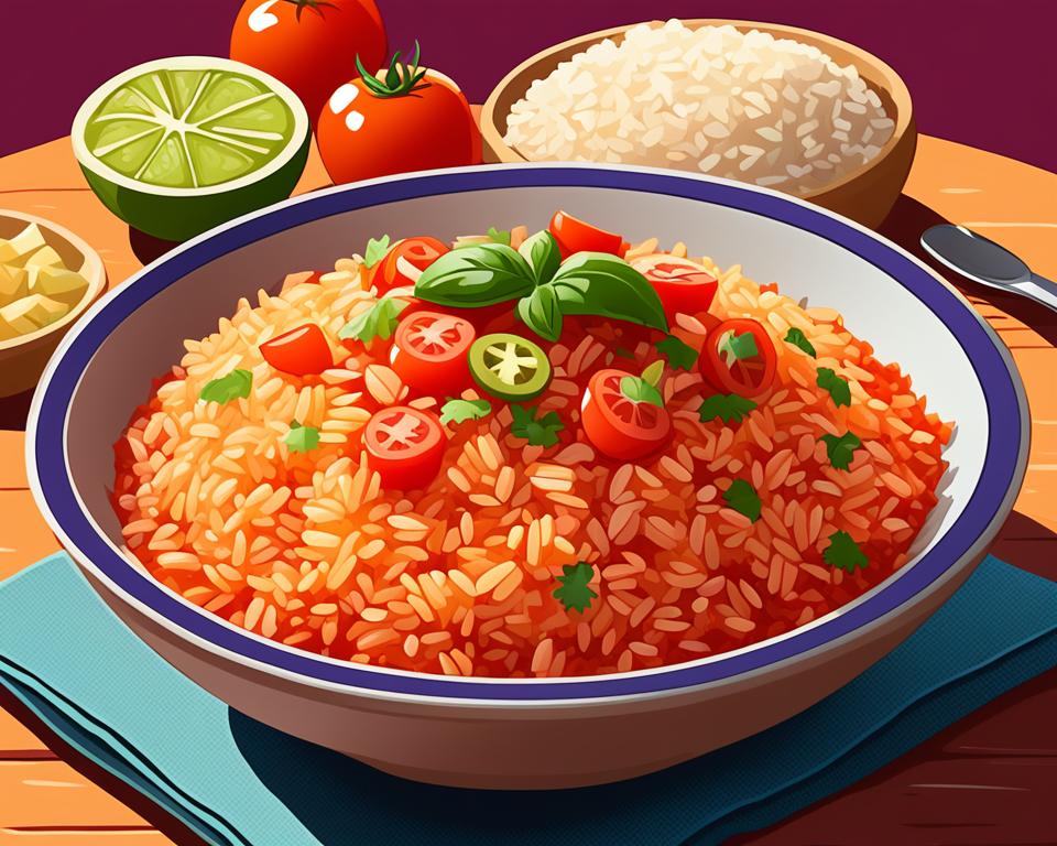 Mexican Rice with Caldo de Tomate