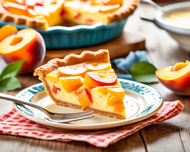 Peach Custard Pie Recipe Summery Desserts 2536