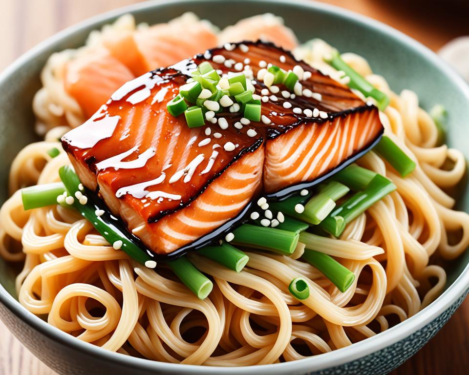 Salmon Teriyaki Noodles (Recipe)
