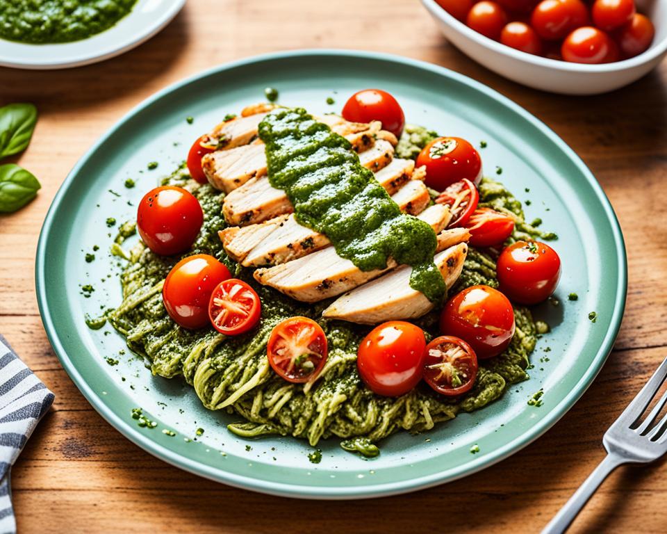 Shredded Pesto Chicken