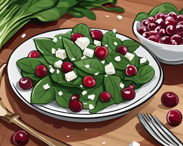 Spinach Cranberry Feta Salad (Fresh Recipe)