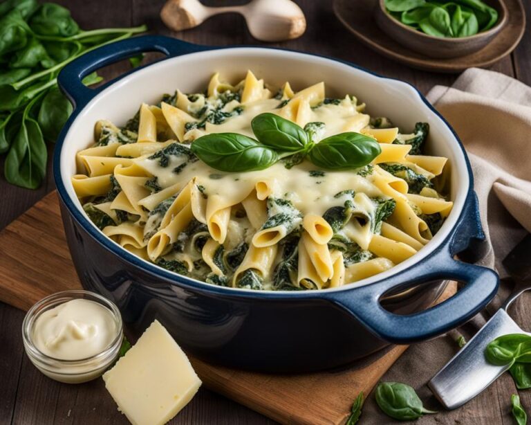 Spinach and Artichoke Pasta Bake (Recipe)