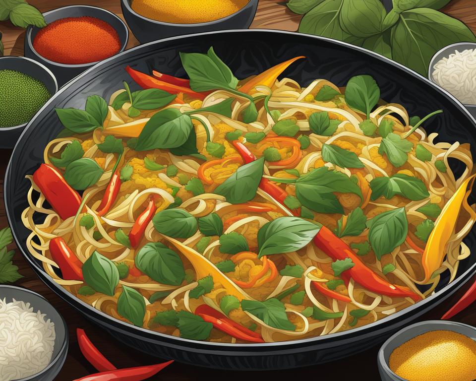 Vegetarian Singapore Noodles (Recipe)